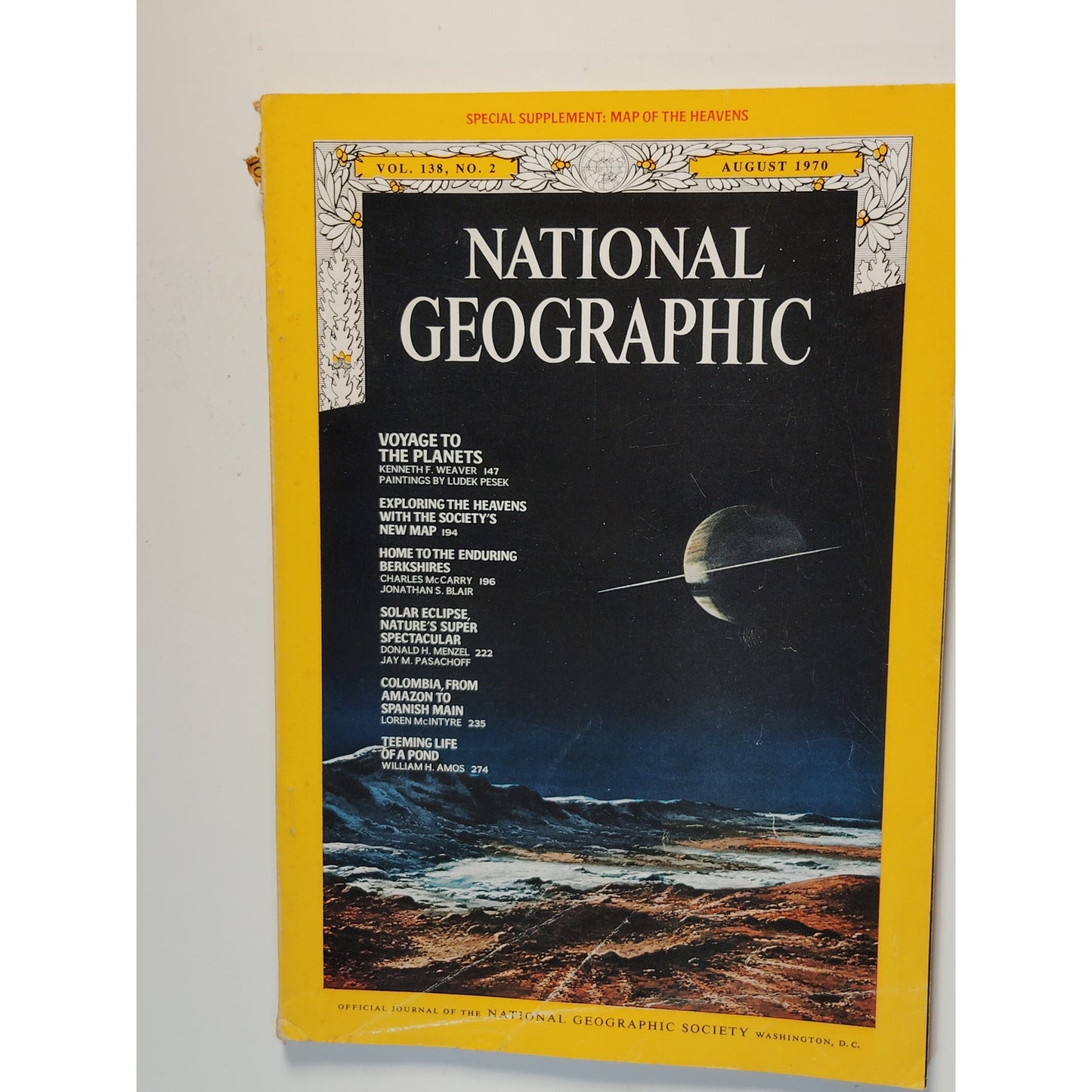 National Geographic Magazine – August 1970, Voyage to the Planets, Solar Eclipse