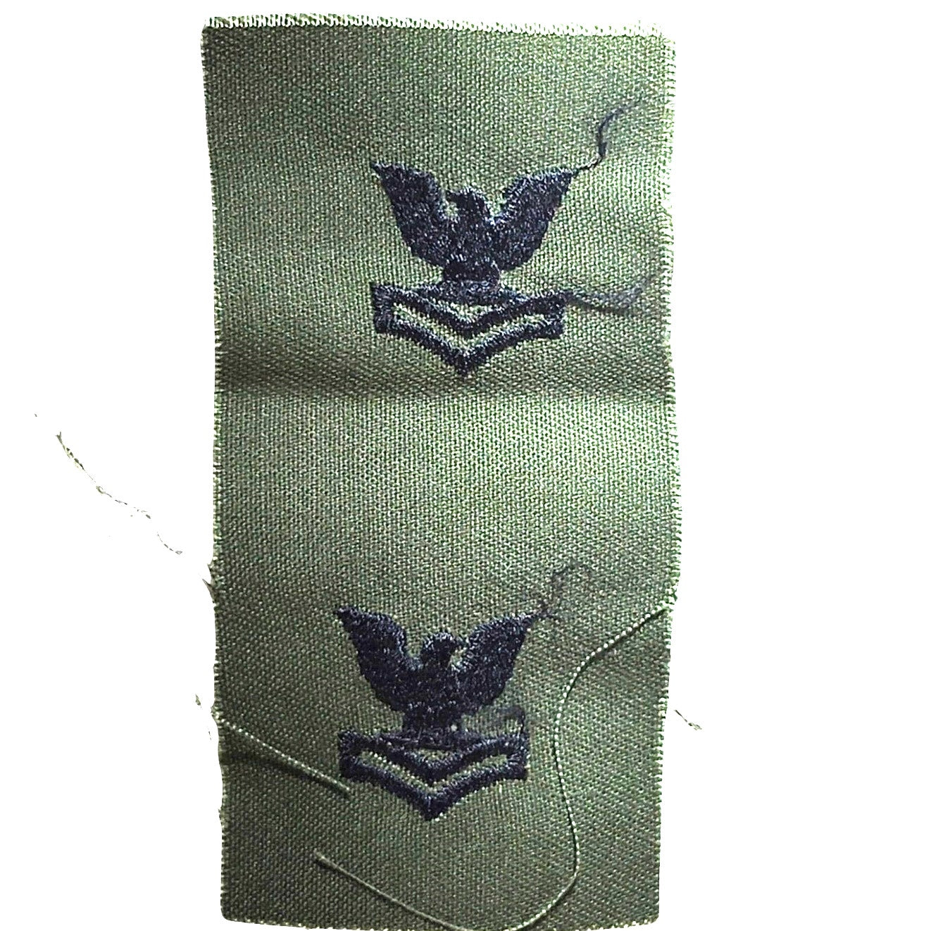 Pre-1989 Collar Devices Subdued Emb. Petty Officer Second Class E-5 ODG Sew-On