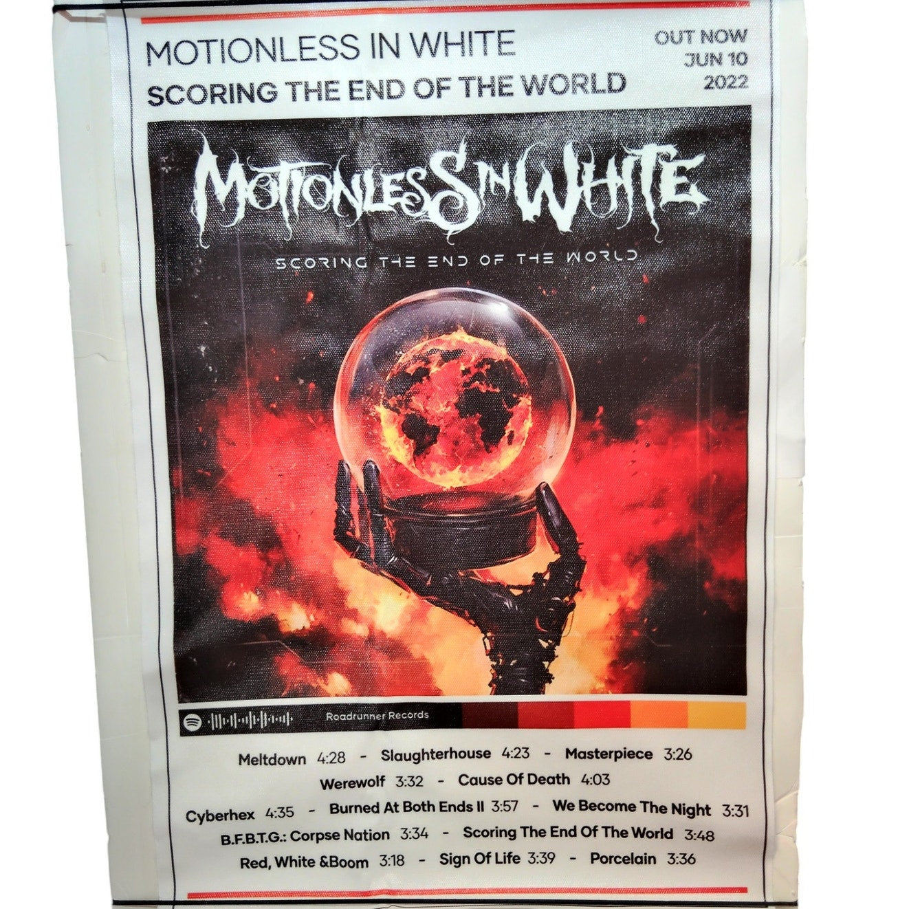 Motionless In White Canvas Print, Scoring The End of the World Album Poster 12x18" Unframed Wall Art