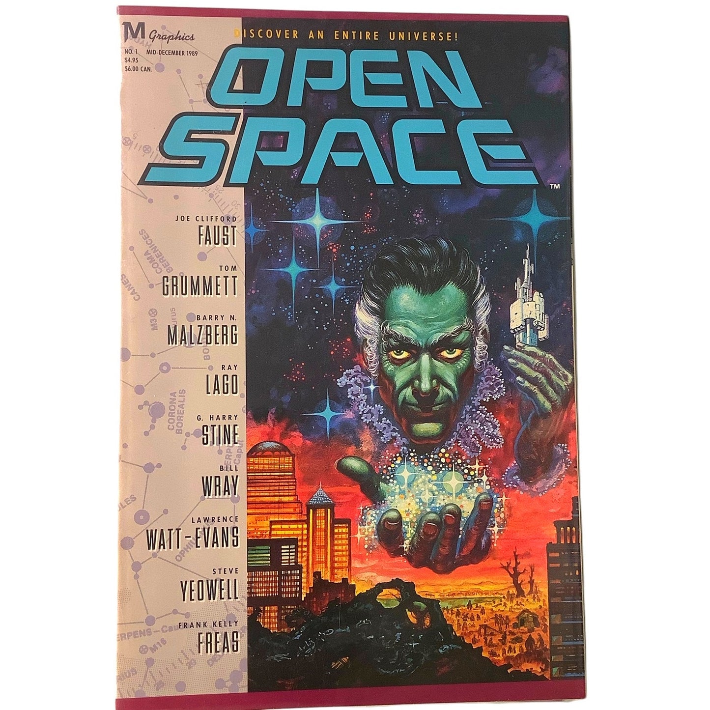 Open Space #1, December 1989, M Graphics, Sci-Fi Anthology Series, 68 Pages