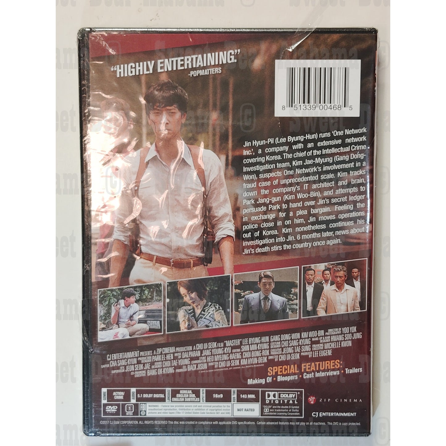 Master (2016 DVD) South Korean Action-Thriller, 143 Minutes