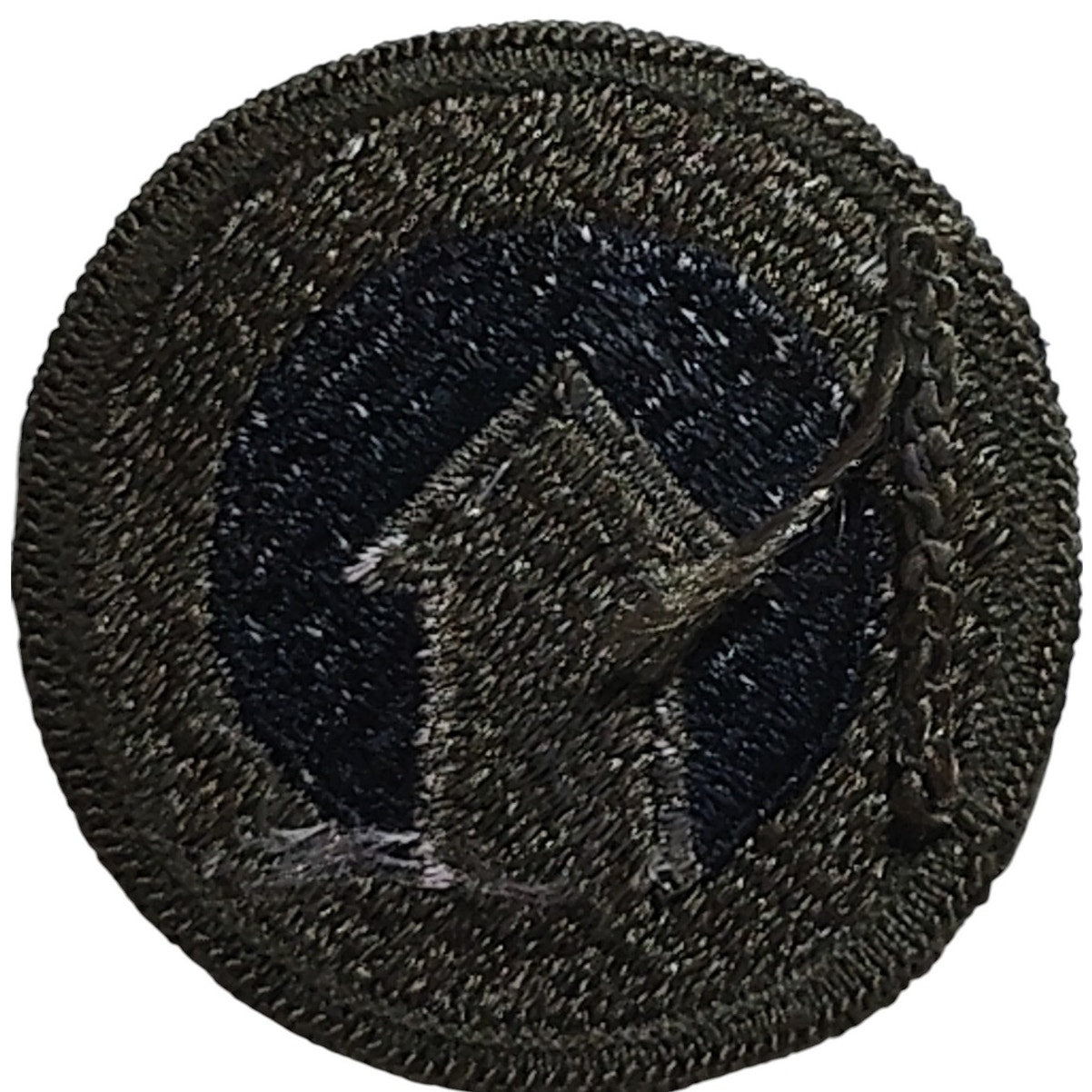 Pre-1989 Subdued Embroidered 1st Logistical Command Patch, ODG, Sew-On, 2"D