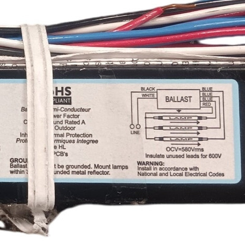 32-Watt (F32T8) 2 or 3 Lamp T8 4 Ft. 120/277V Instant Start Ballast (IOPA3P32N)