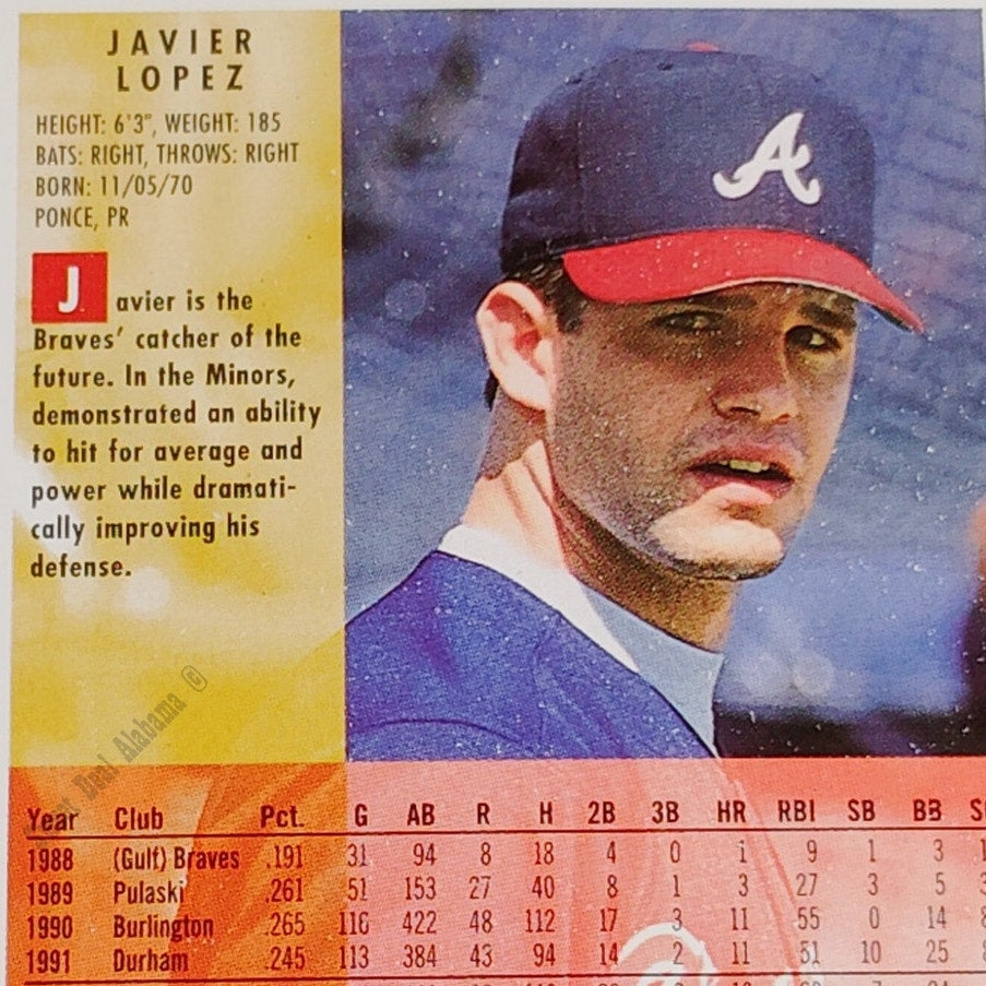 Javier Lopez, Atlanta Braves, #364, 1994 Fleer Baseball Collector's Card