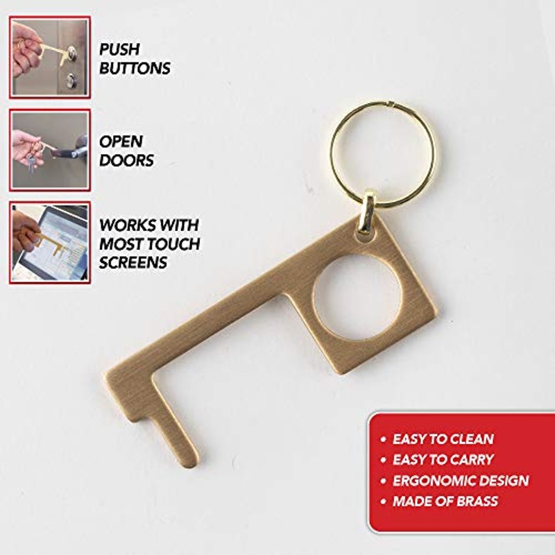 SpaRoom Touch Free Tool Keychain to Open Doors, Press Buttons and Switches
