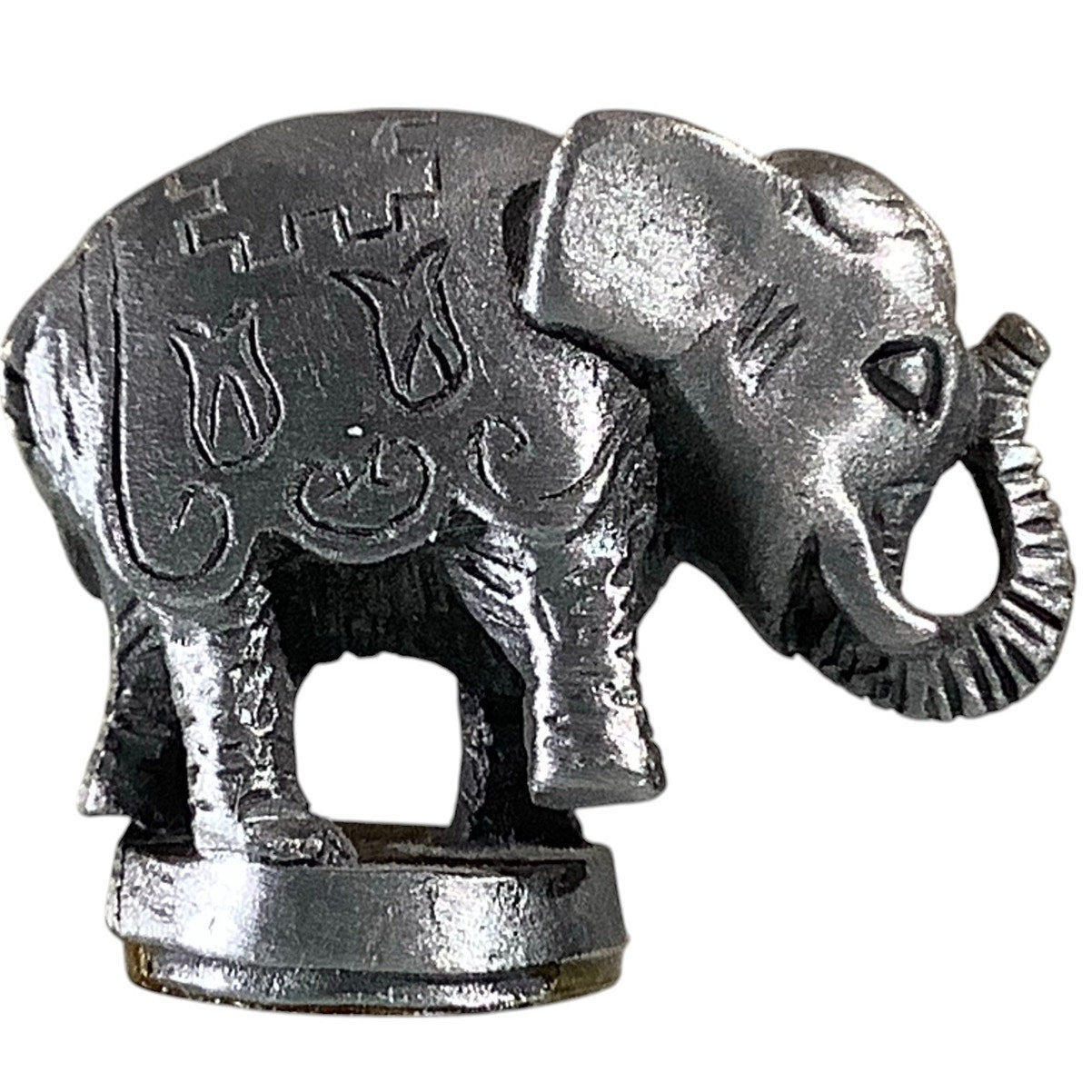 Miniature Pewter Russ Berrie Co. Circus Elephant Figurine 7/8"H x 1"L x 7/16"W