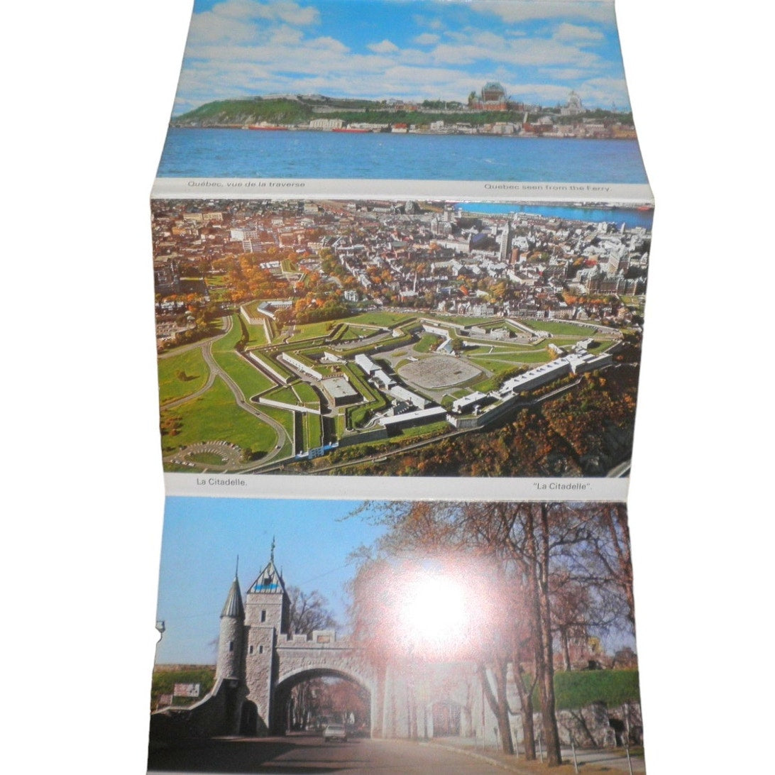 Fold-Out 12 Views, La Citadelle, Quebec, Canada, 4" x 6" Vintage Postcard 1980's