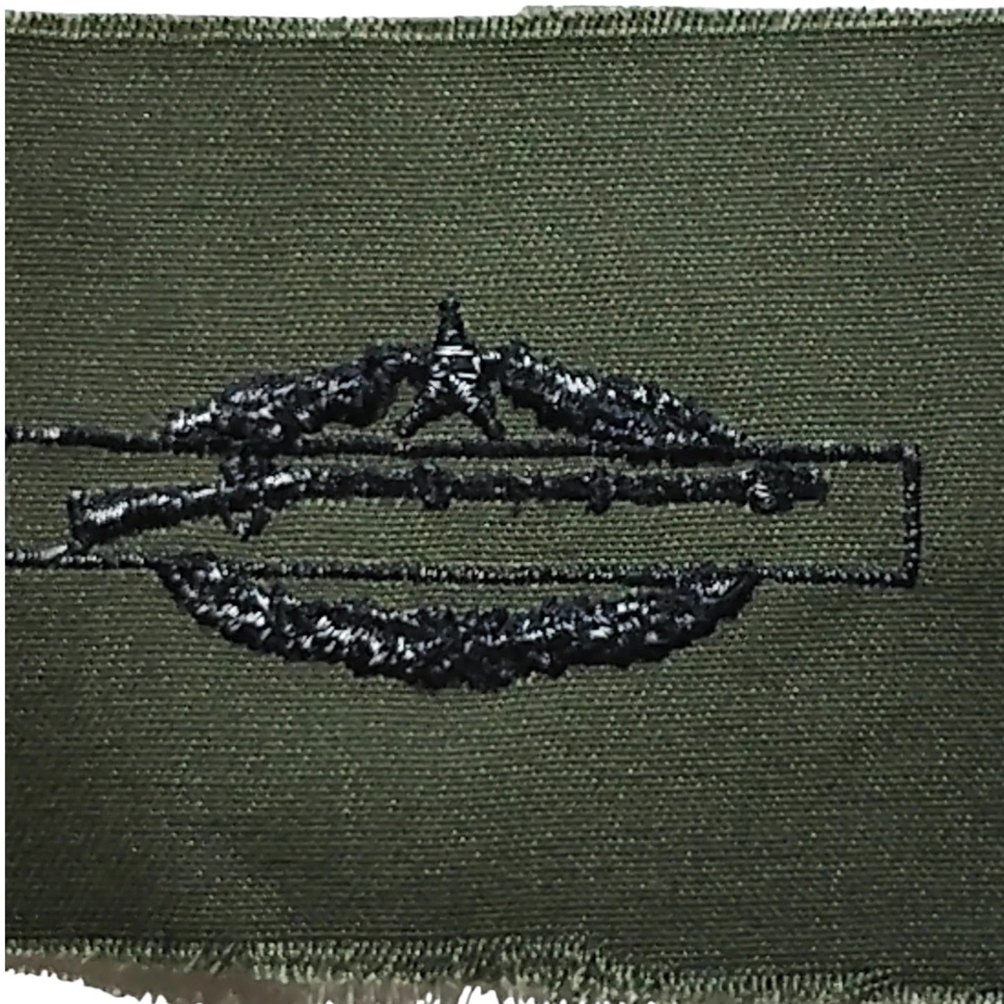 US Army CIB 2nd Award Patch Sew-On OD Green BDU Cloth Emblem 4"x3"