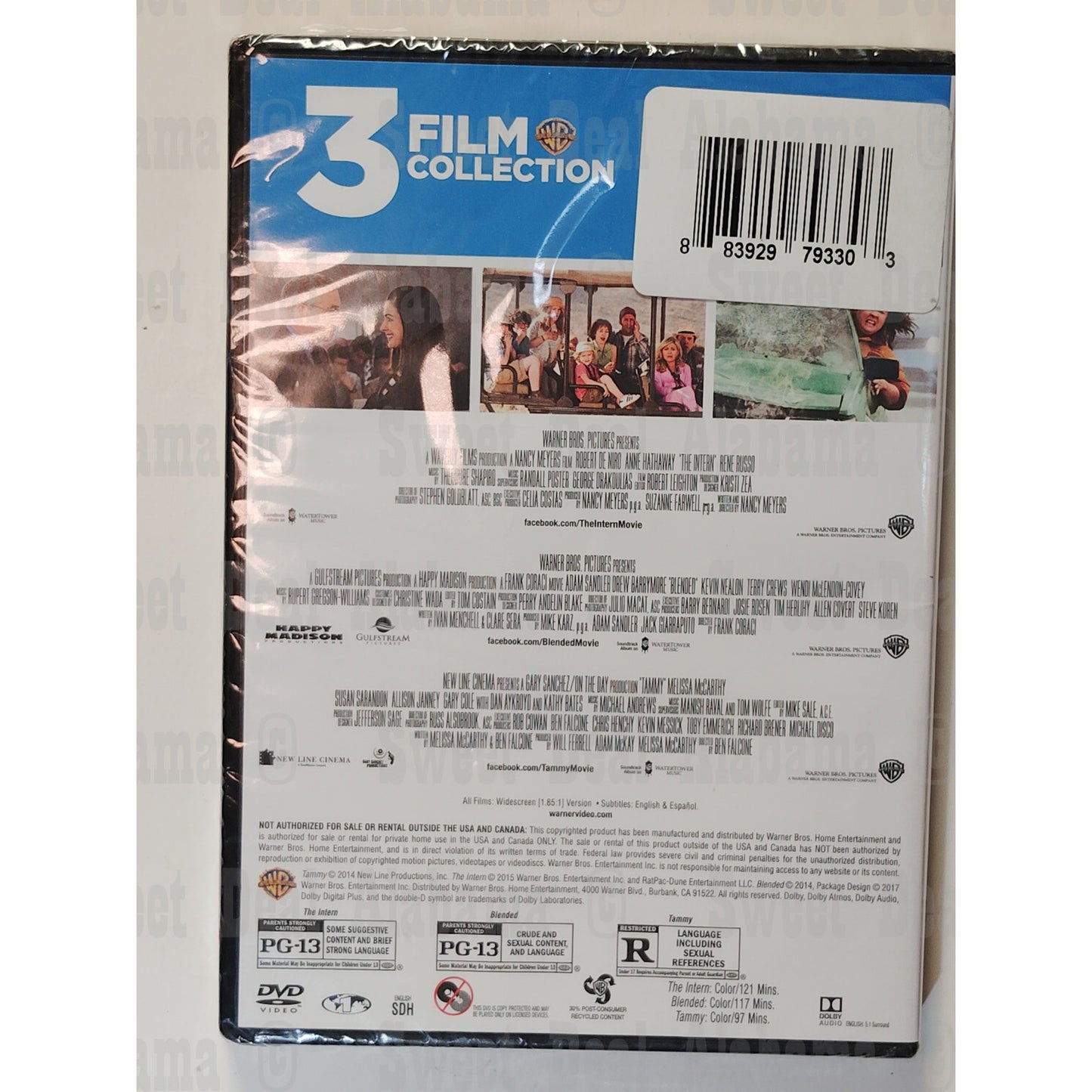 Warner Bros. Triple Feature of Movies Collection – The Intern, Tammy, Blended