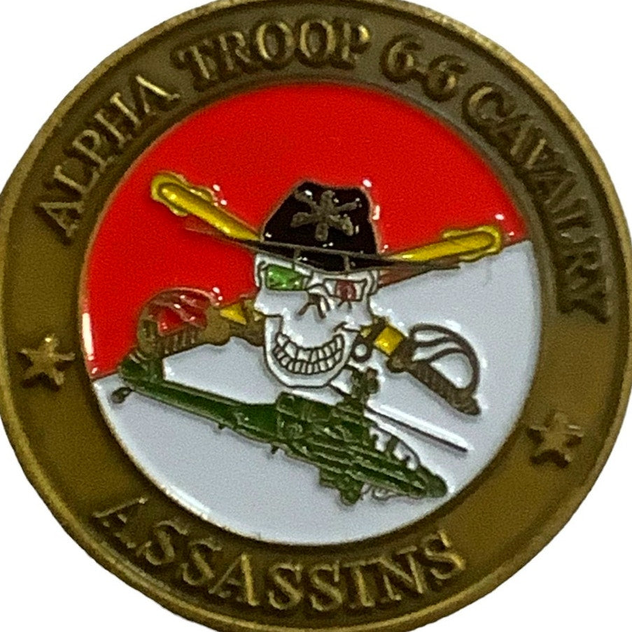 Challenge Coin, 6th Squadron 6th Cavalry Regiment Six-Shooters A Troop Assassins