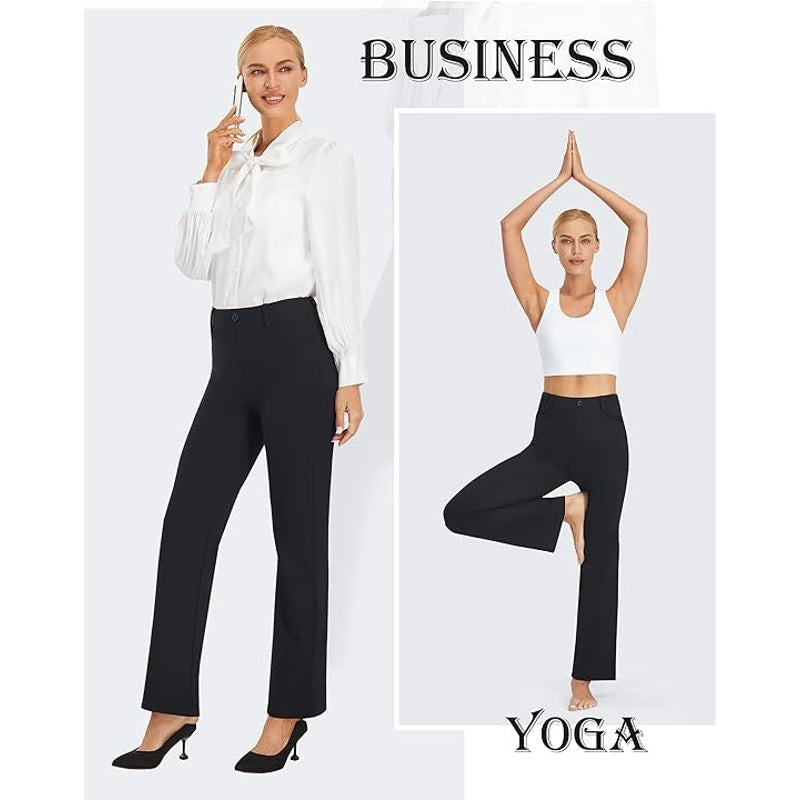 AFITNE LRG Yoga Dress Pants, 31" Inseam Stretchy Work Slacks Straight Leg Pants
