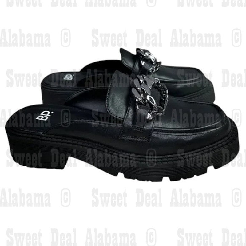 BP. Tristian 1-3/4" Platform Mule Chunky Loafers, Black, 11M, NWOT