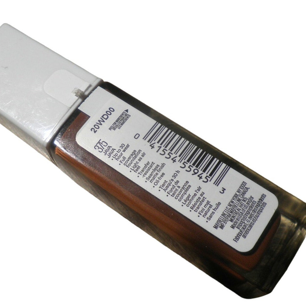 Maybelline New York Longwear Liquid Foundation, up to 30HR Wear, Java, 1 Oz