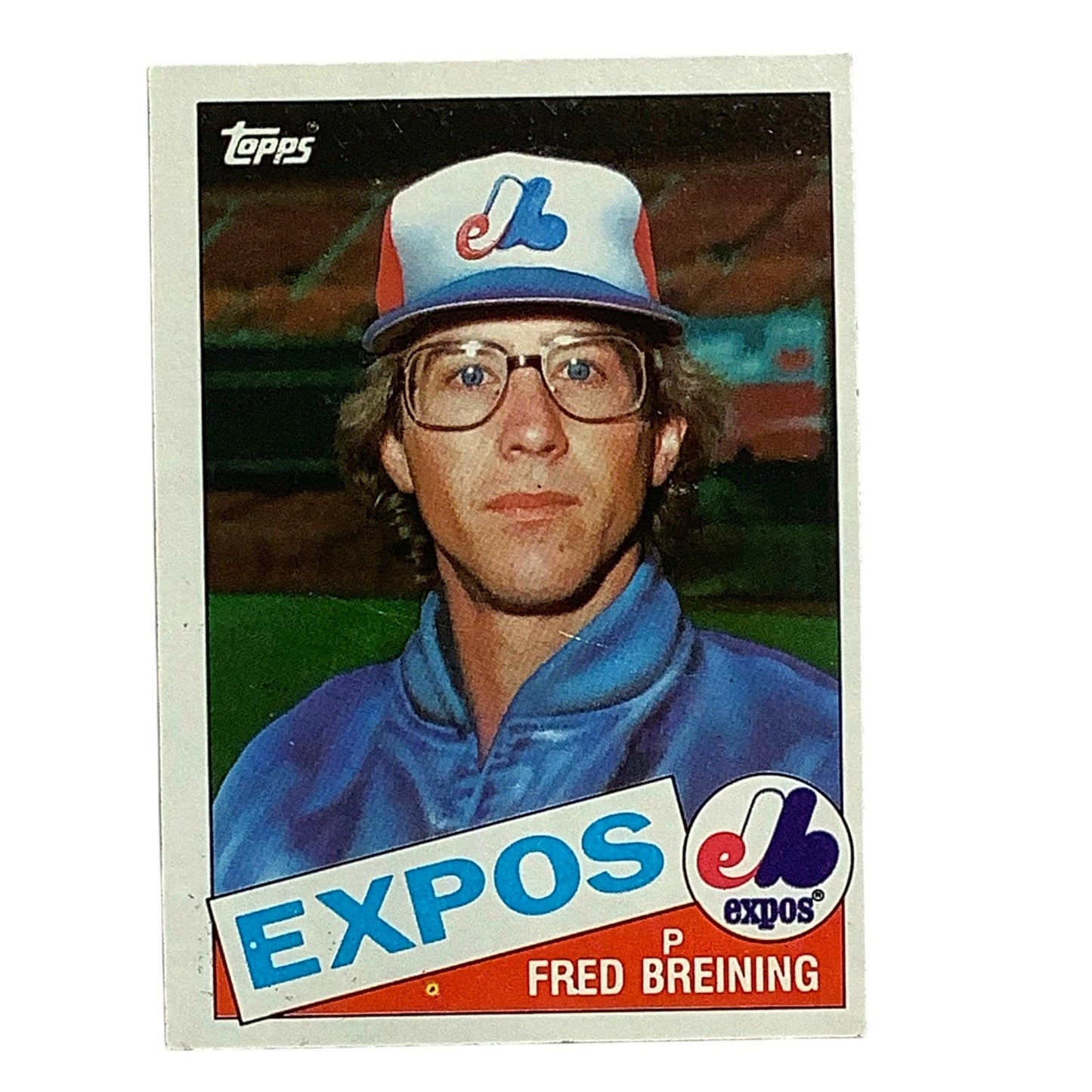 Fred Breining, Montreal Expos, MLB, 1985 Topps Card 36, EX/NM
