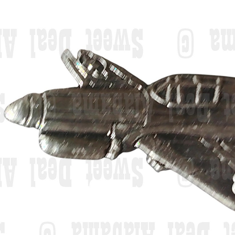 Curtiss Warhawk P-40 Aircraft, Patinated Silver Hat, Lapel Pin 1-1/4"W x 5/8"H