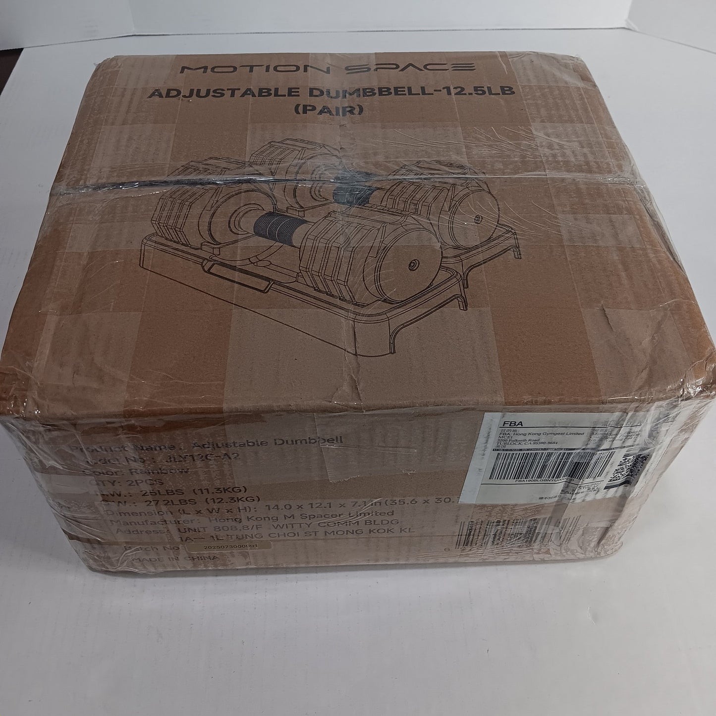 Adjustable Dumbbells Set 12.5LB Pair, Fast Adjustable, Rainbow Color