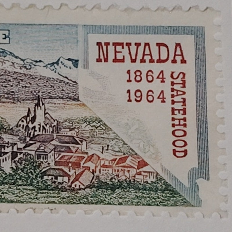 1964 Scott #1248 5¢ Nevada Statehood Centennial / Comstock Lode & Frontier Town
