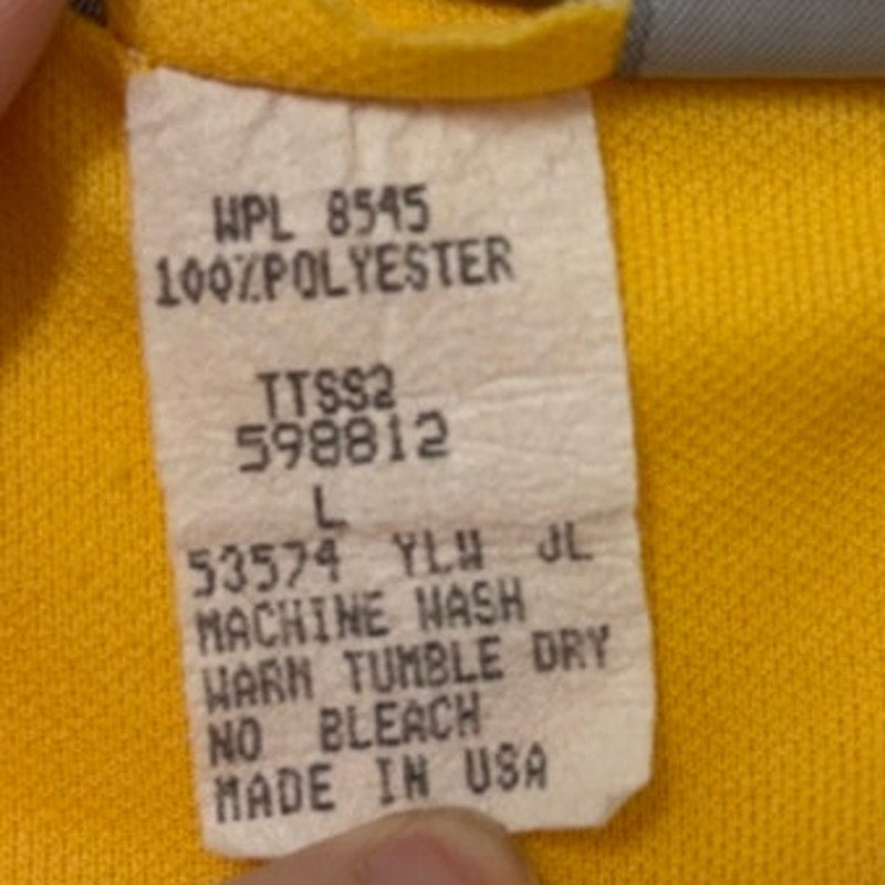 Vintage Blair Yellow Tank Top Size L - Square Neck Woven Polyester Sleeveless