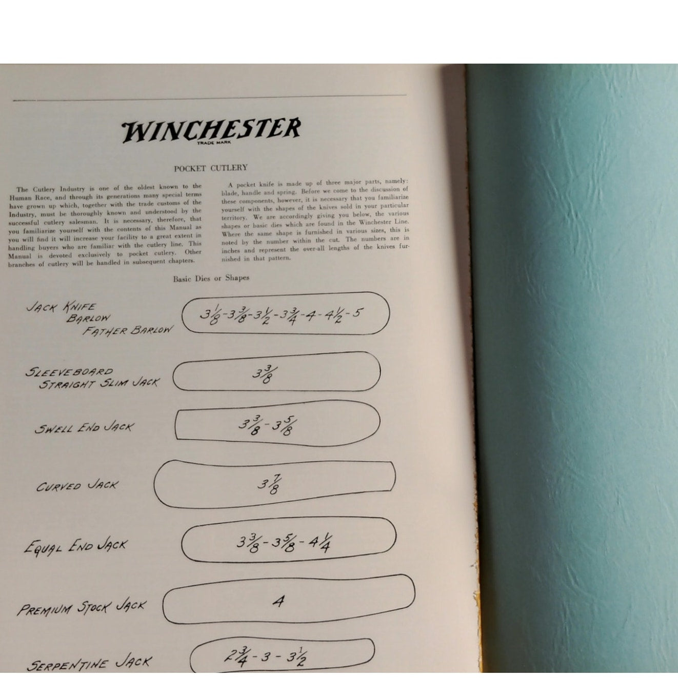 Winchester Sales Manual 1938 Reprint by Lear Publications 1970