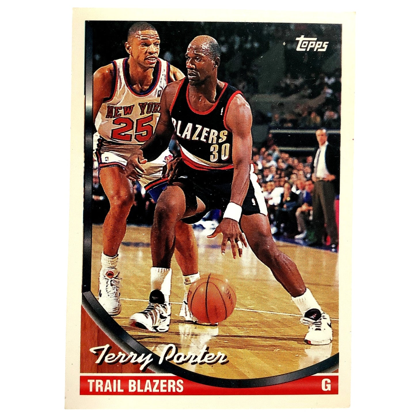 Terry Porter, Portland Trail Blazers, 1993 Topps Collector's Card 145, EXC