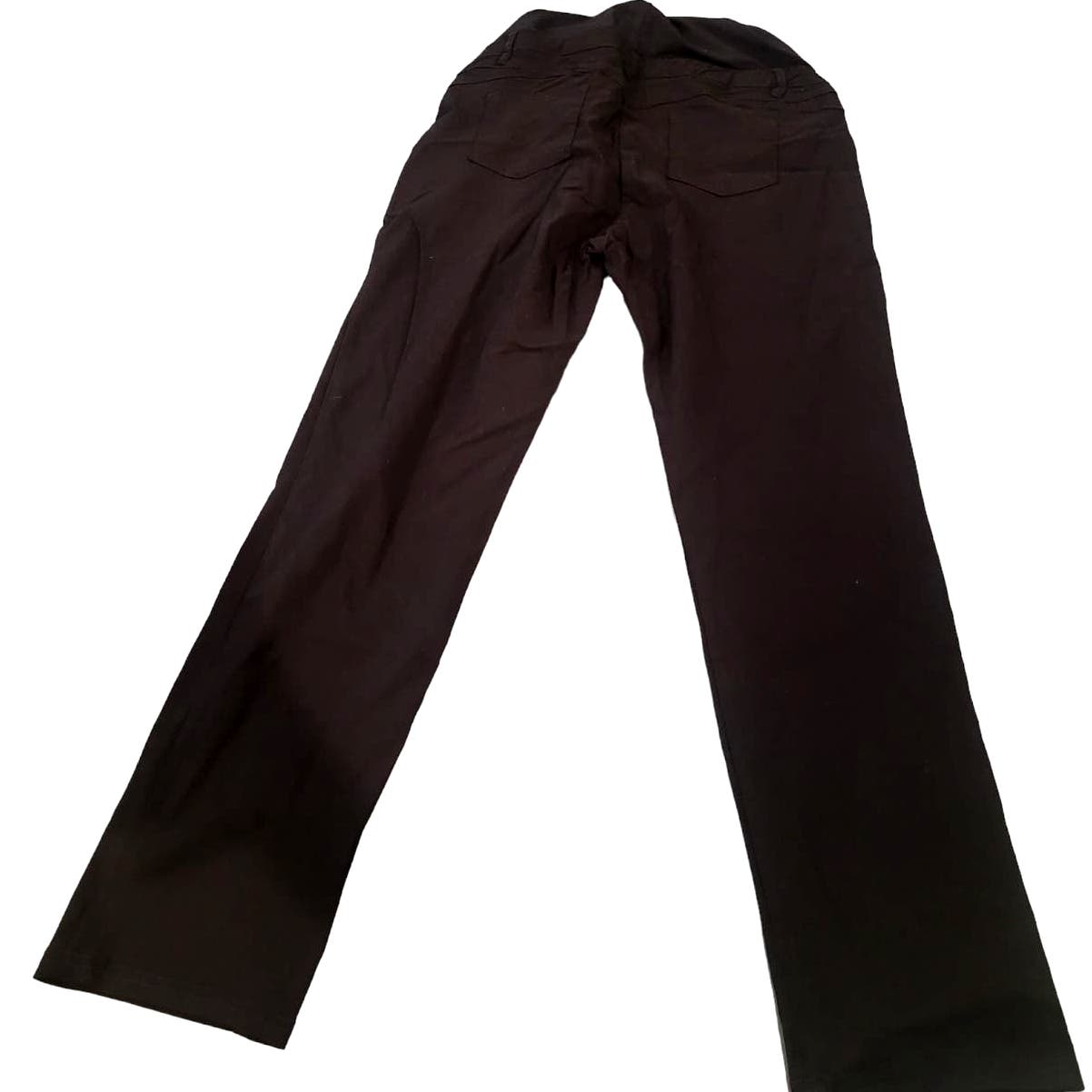 Maacie Maternity Stretchy Straight Legs High Waist Yoga Pants w/ Pockets, XL