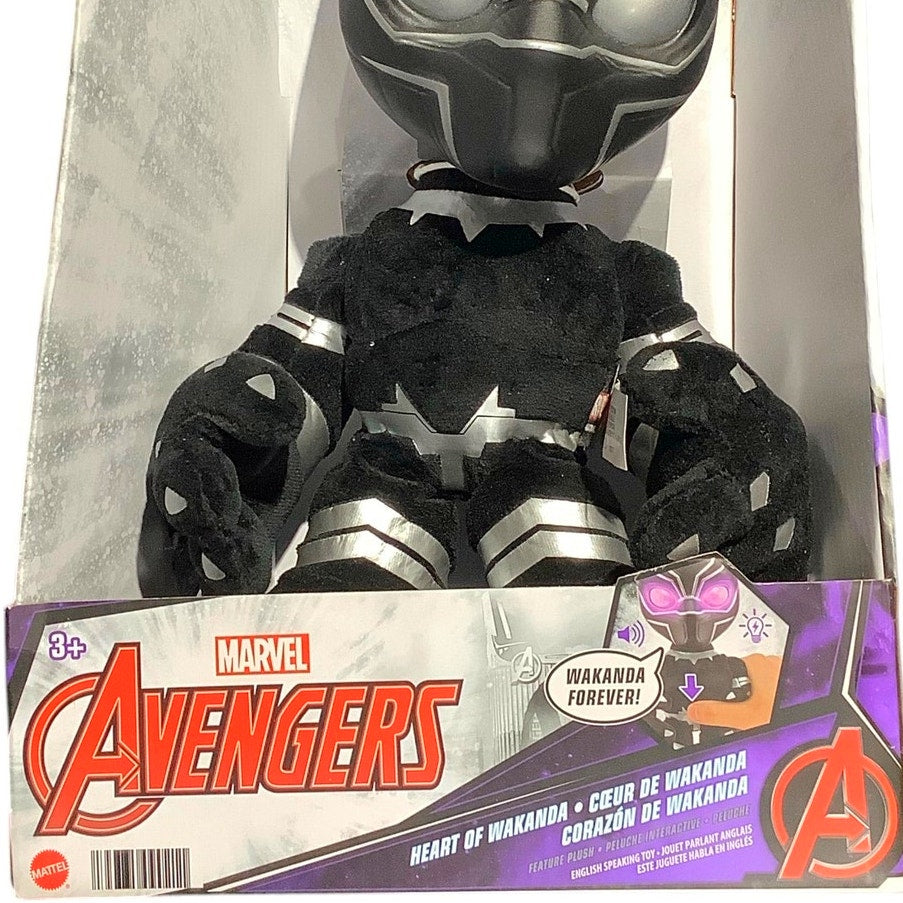 Mattel Marvel Avengers Black Panther Heart of Wakanda Talking Interactive Plush
