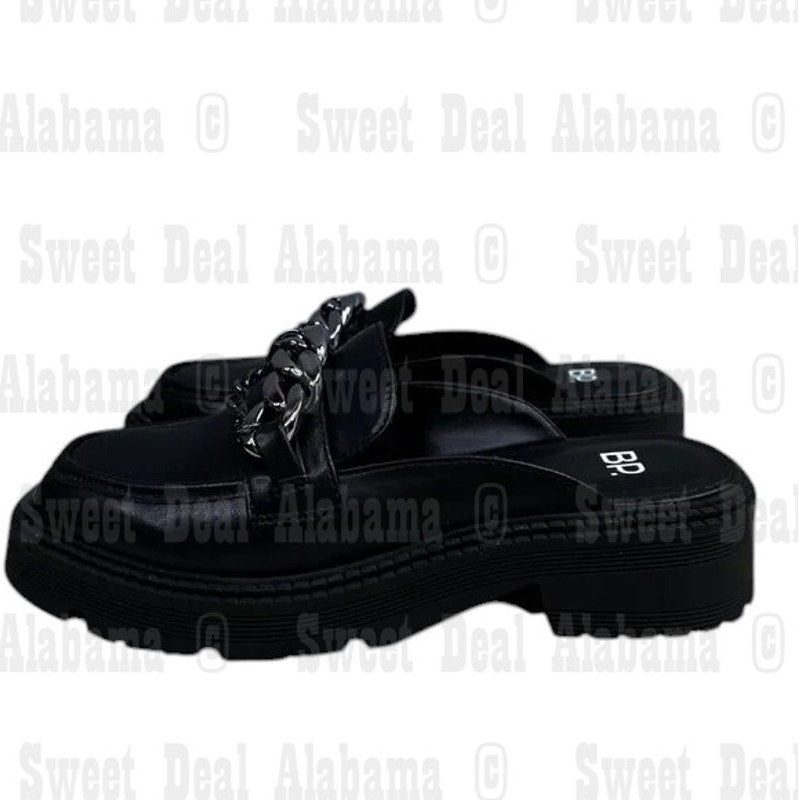 BP. Tristian 1-3/4" Platform Mule Chunky Loafers, Black, 11M, NWOT