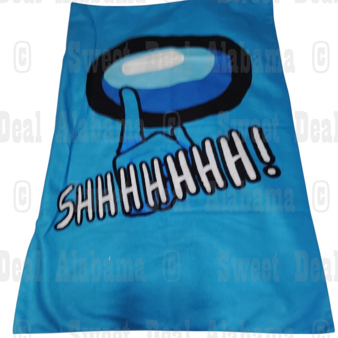 Pillow Case 29" x 19" w/ 10" Zipper W/ Finger over mouth, Text Stating SHHHHHHH!
