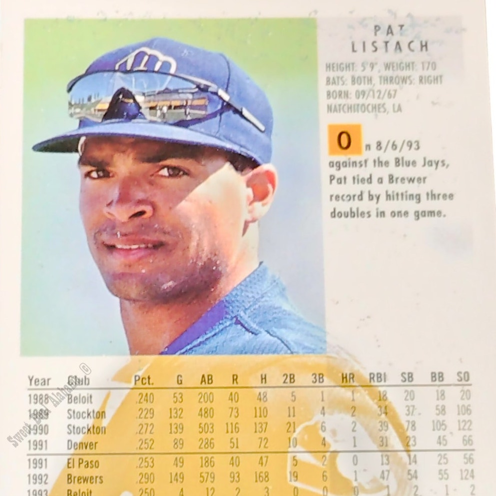 Pat Listach, Milwaukee Brewers, #181, 1994 Fleer Baseball Collector's Card