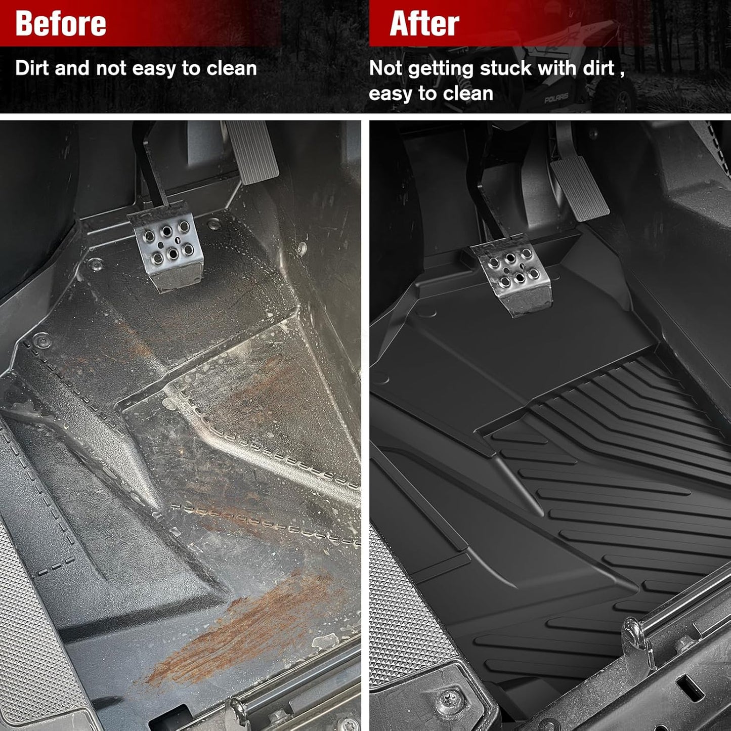Front Mats for 2024 Polaris RZR XP 1000 / RZR XP 4 1000 Ultimate/Sport/Premium