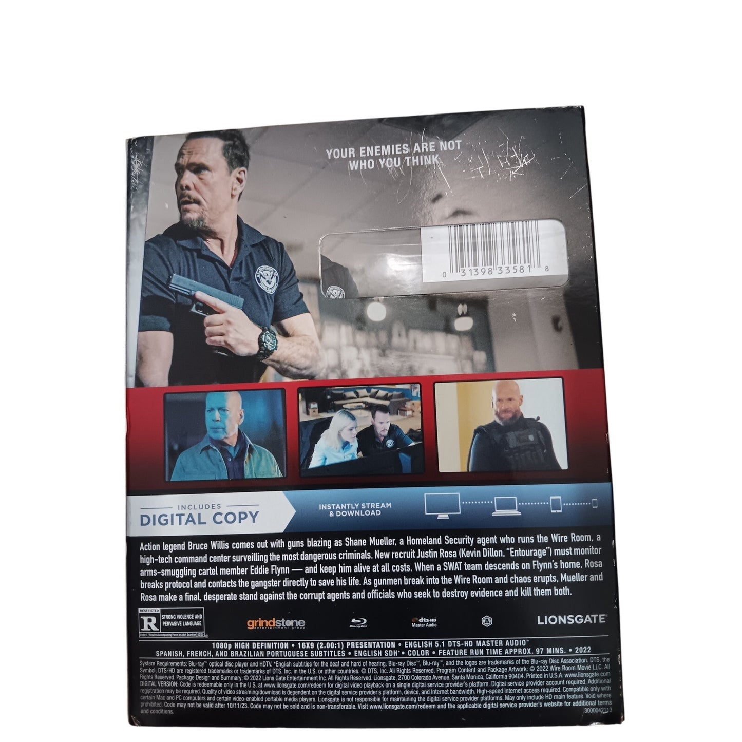 Wire Room - Blu-ray + Digital Copy, 2022 Action Thriller, Bruce Willis