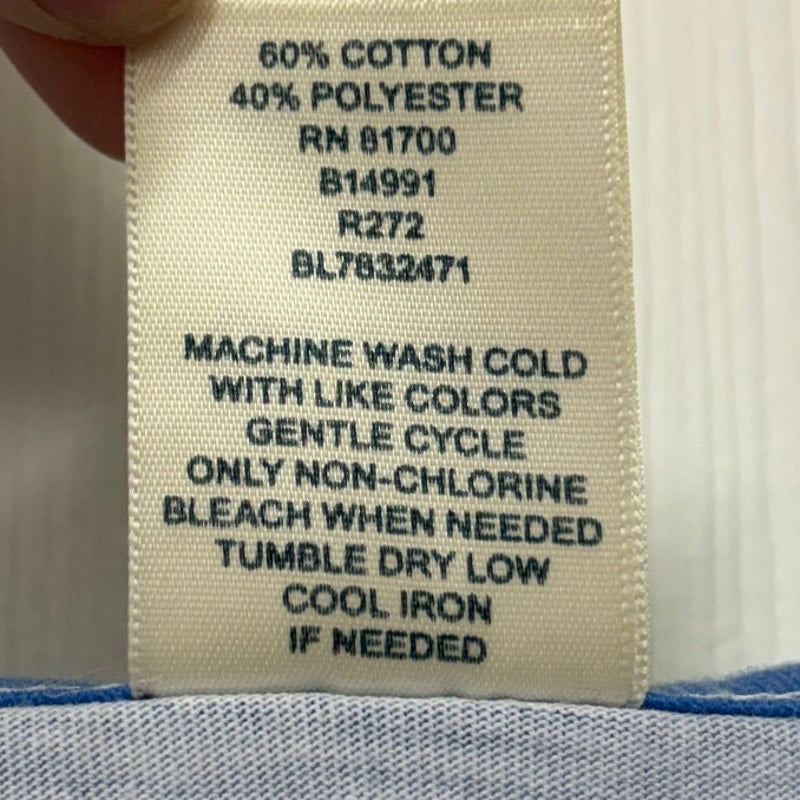 Blair Vintage Women's Blue & White Striped Short Sleeve T-Shirt Top Large