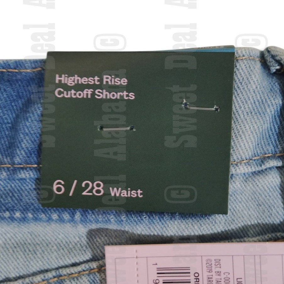 Women's Super-High Rise Cut-Off Jean Shorts - Size 6, 28"W, Wild Fable Brand