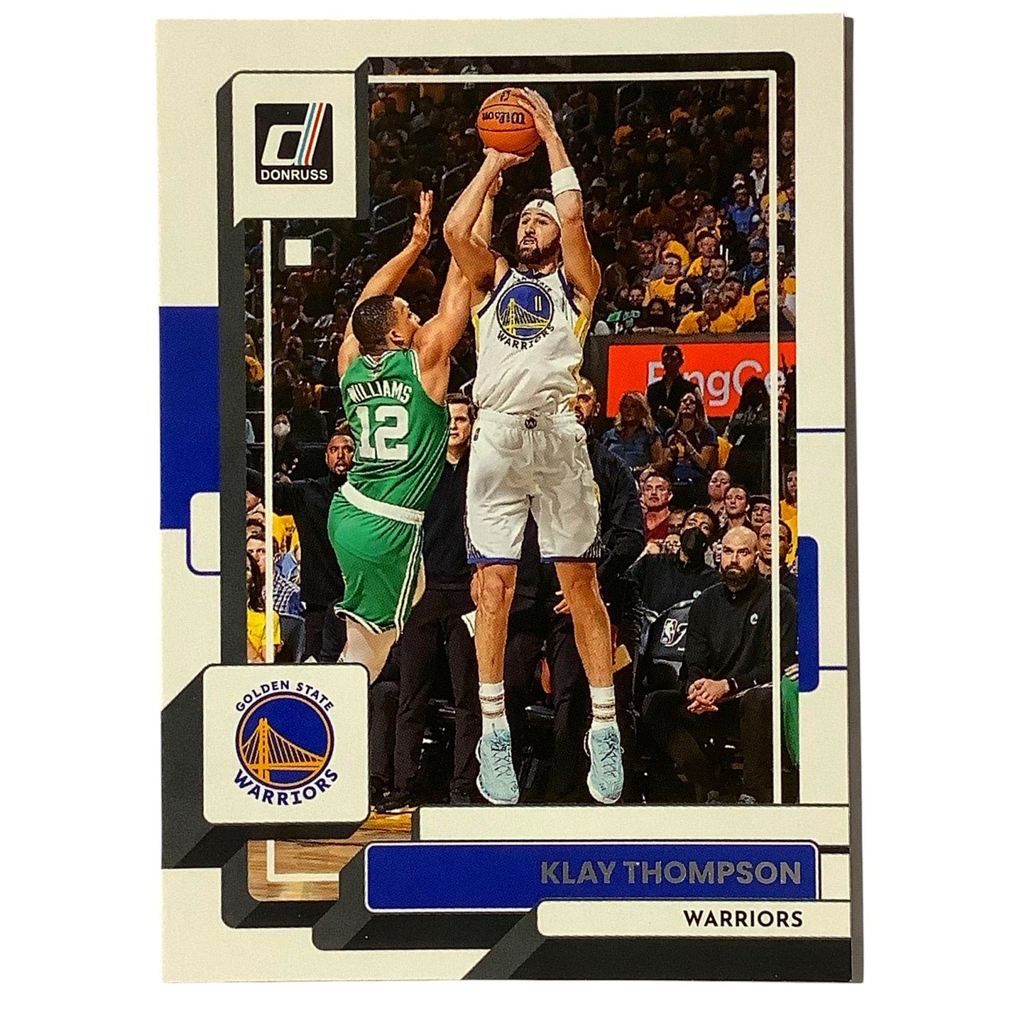 Klay Thompson, Card #117, Golden State Warriors, 2022-23 NBA Panini Donruss