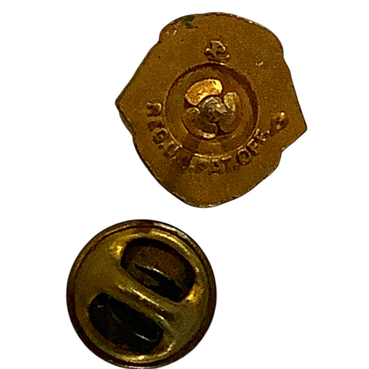 Vintage Lions Club International Gold Tone Lapel Pin, 5/8" x 1/2"