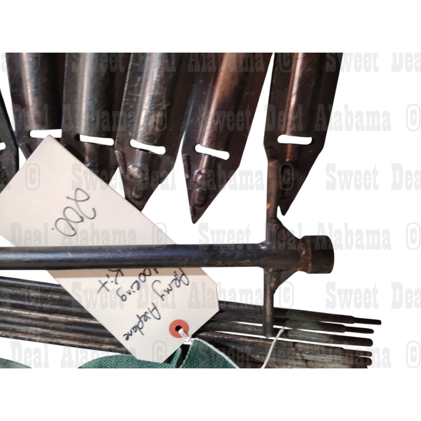 WWII Type D-1 Airplane Mooring Kit - Canvas Case, Stakes, Rods - Incomplete