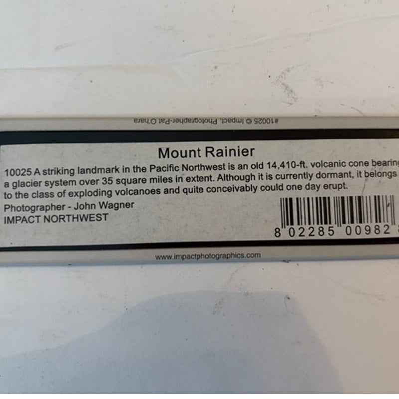 Mount Rainier National Park Panoramic Metal Acrylic Fridge Magnet 5x1.5