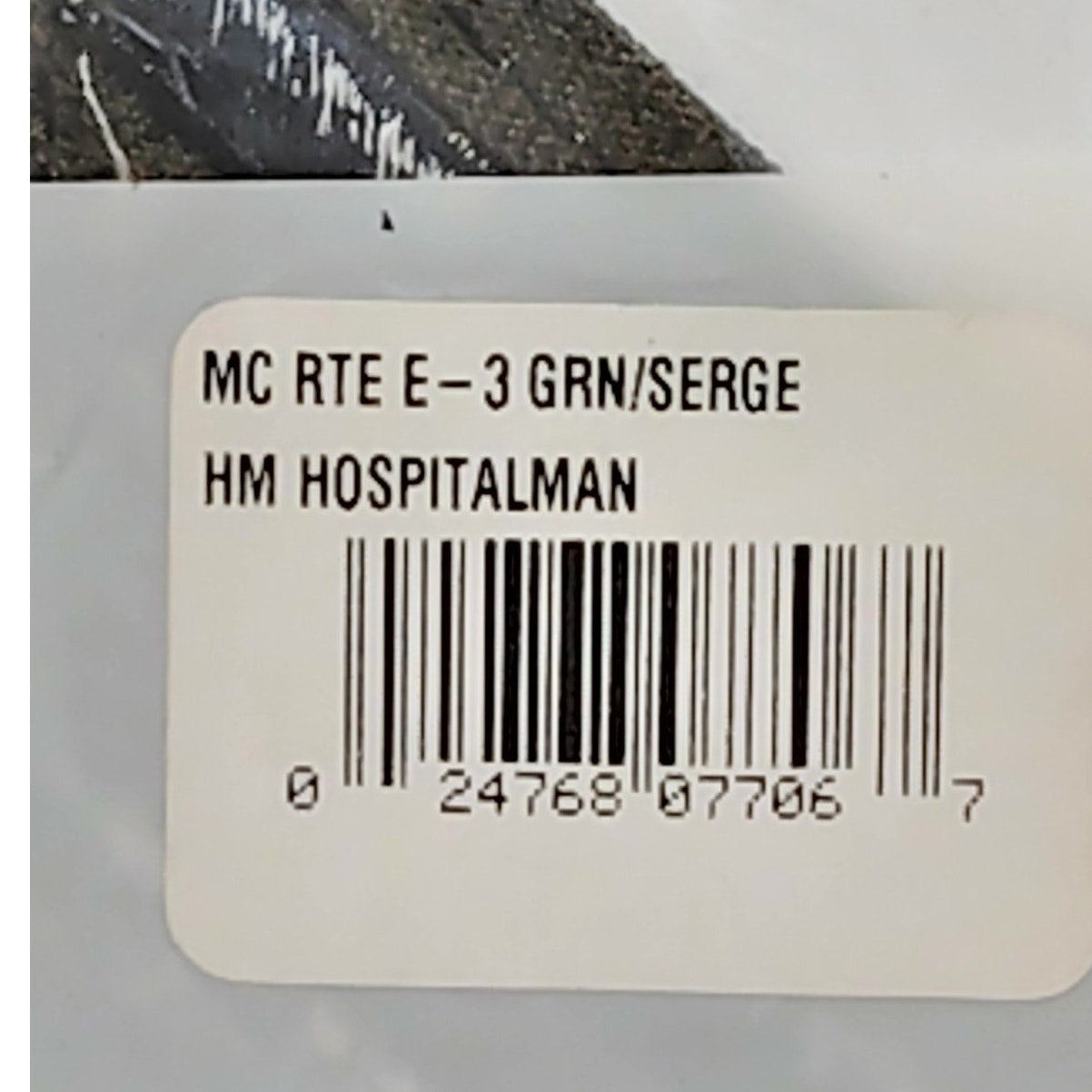 Vanguard RTE E-3 Green/Serge HM Hospitalman Insignia, 024768077067