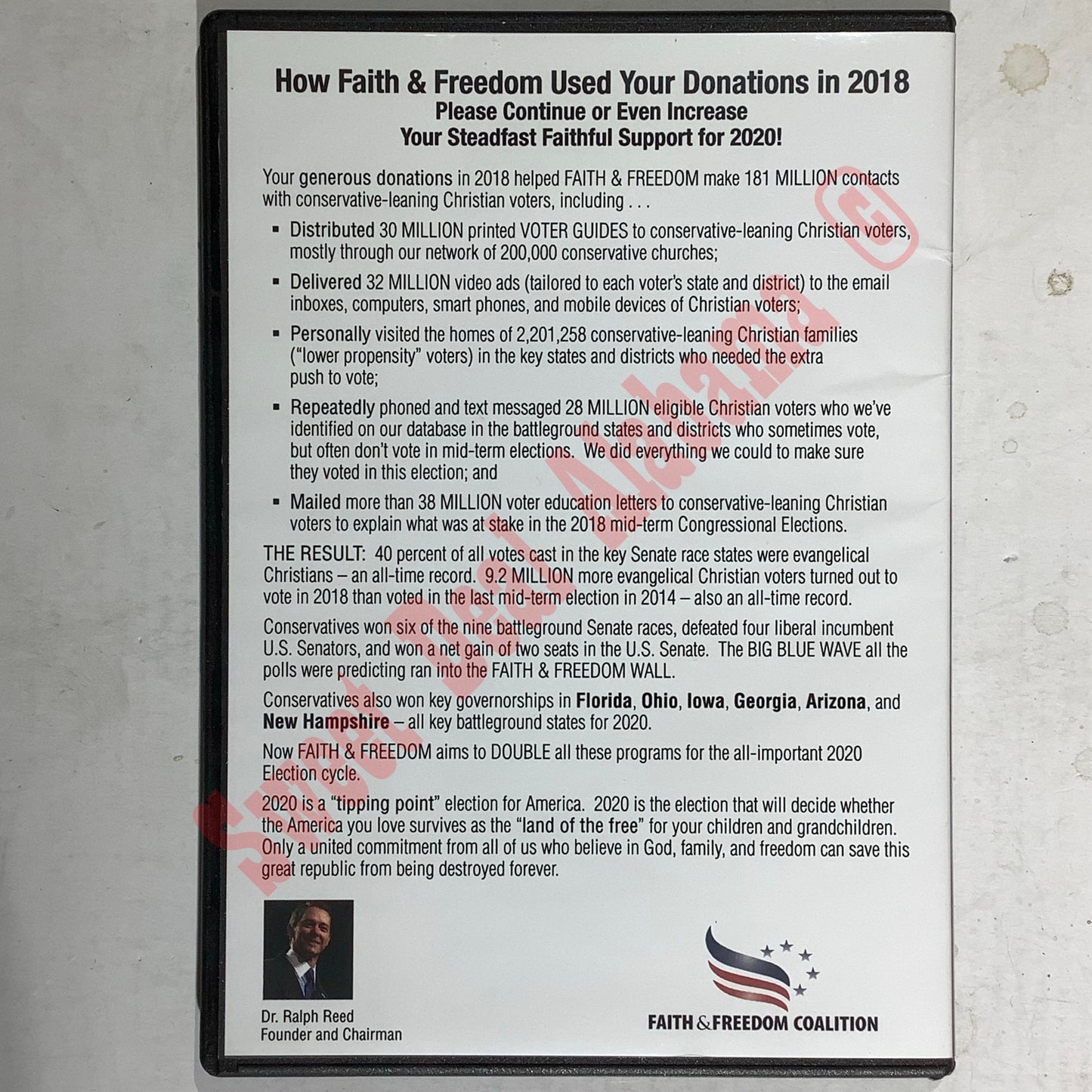 A Christian Call to Action, For 2020 Election, Faith and Freedom Coalition