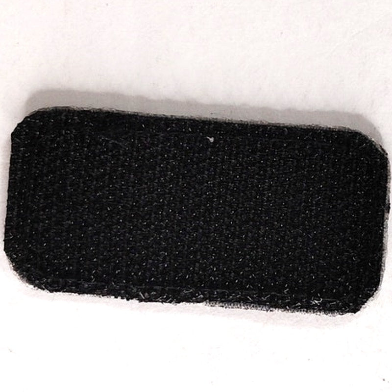 AB+ POS Blood Type Patch White on Black w/ Gray Border 2" × 1" Hook‑Back