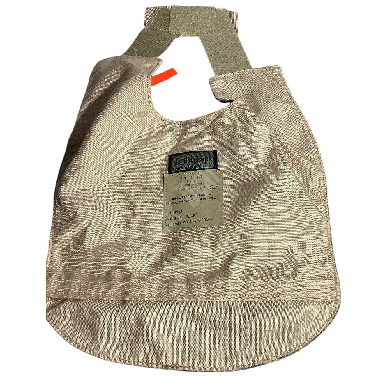 2005 Point Blank Dorsal Axillary Protection System (D.A.P.S) Outershell NO PLATE
