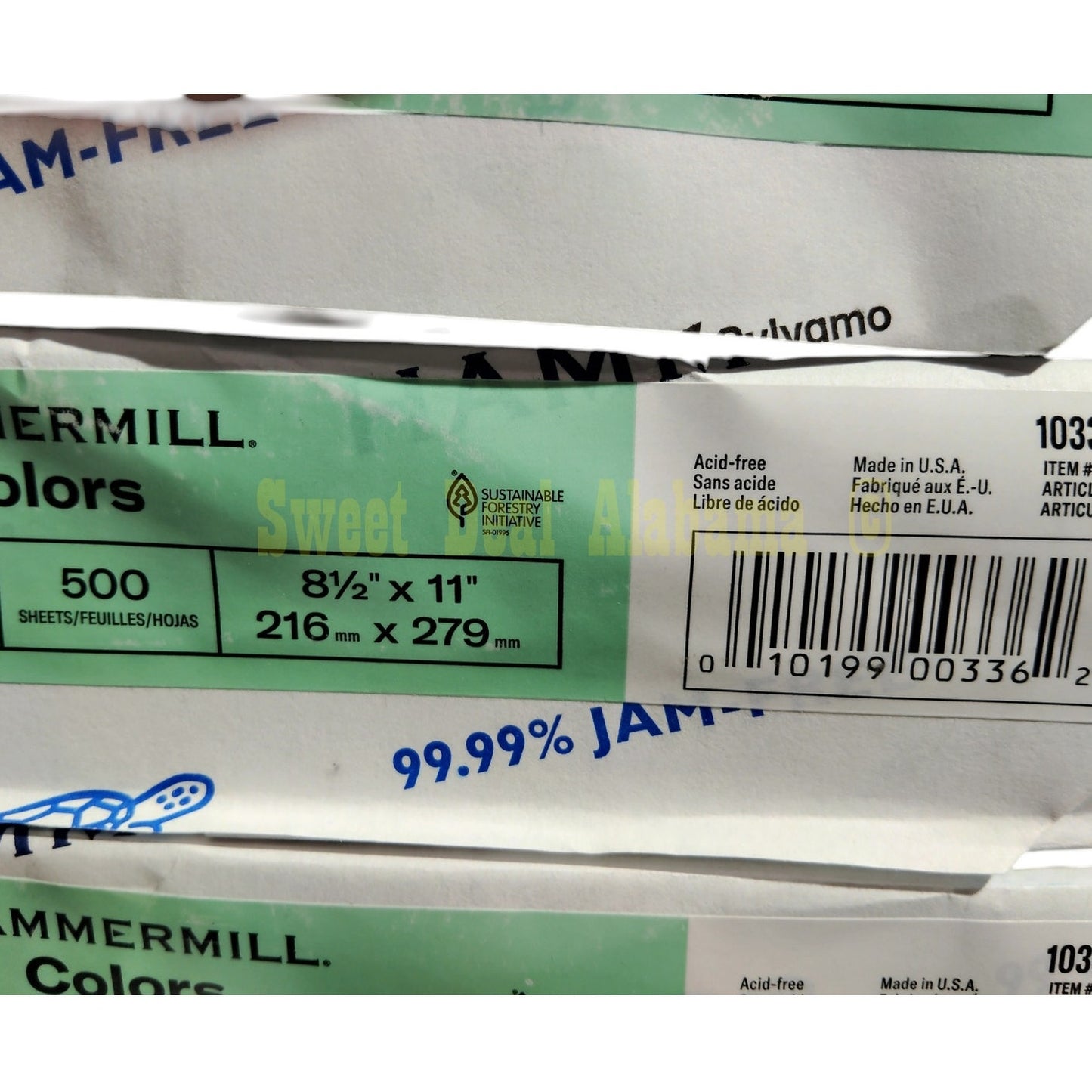 3 Reams, 1500 Pages, Hammermill Pastel Green Multipurpose Paper 20 Lbs. 8.5 X 11