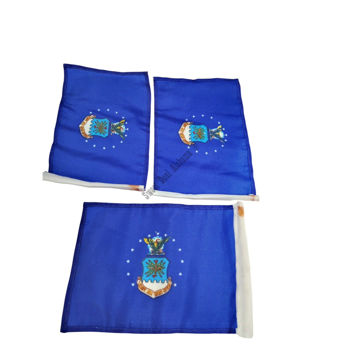 3 Air Force Flags, 4" x 6", USAF Seal, Flags Only, No Sticks
