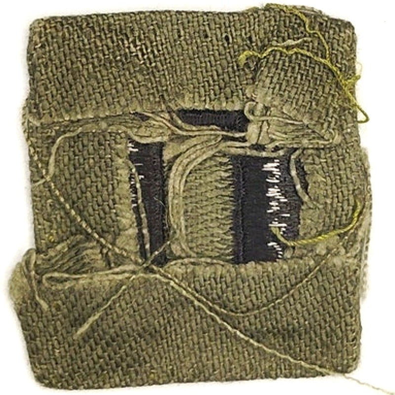 US Army Captain O‑3 Subdued Rank Patch Black on ODG Twill – Sew‑On 1‑3/8"