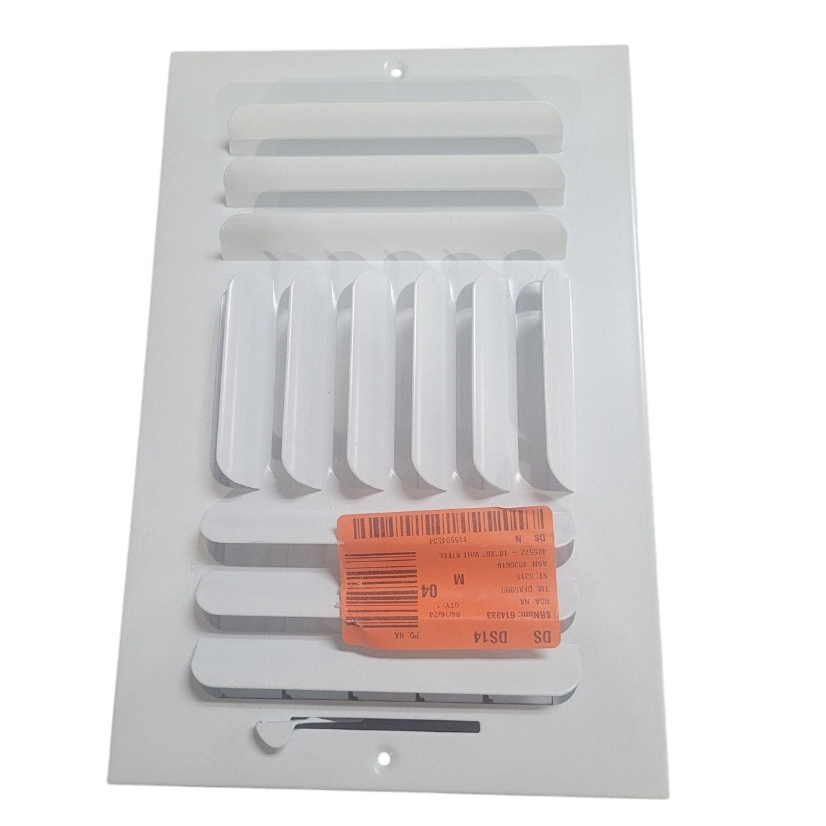 10 in. X 6 in. 3-Way Steel Fixed Curved Blade Wall/Ceiling Register, NWOT