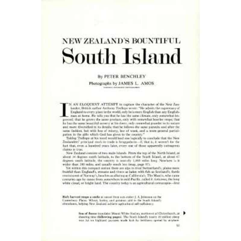 National Geographic Magazine January 1972, New Zealand, Belize, Everglades &More