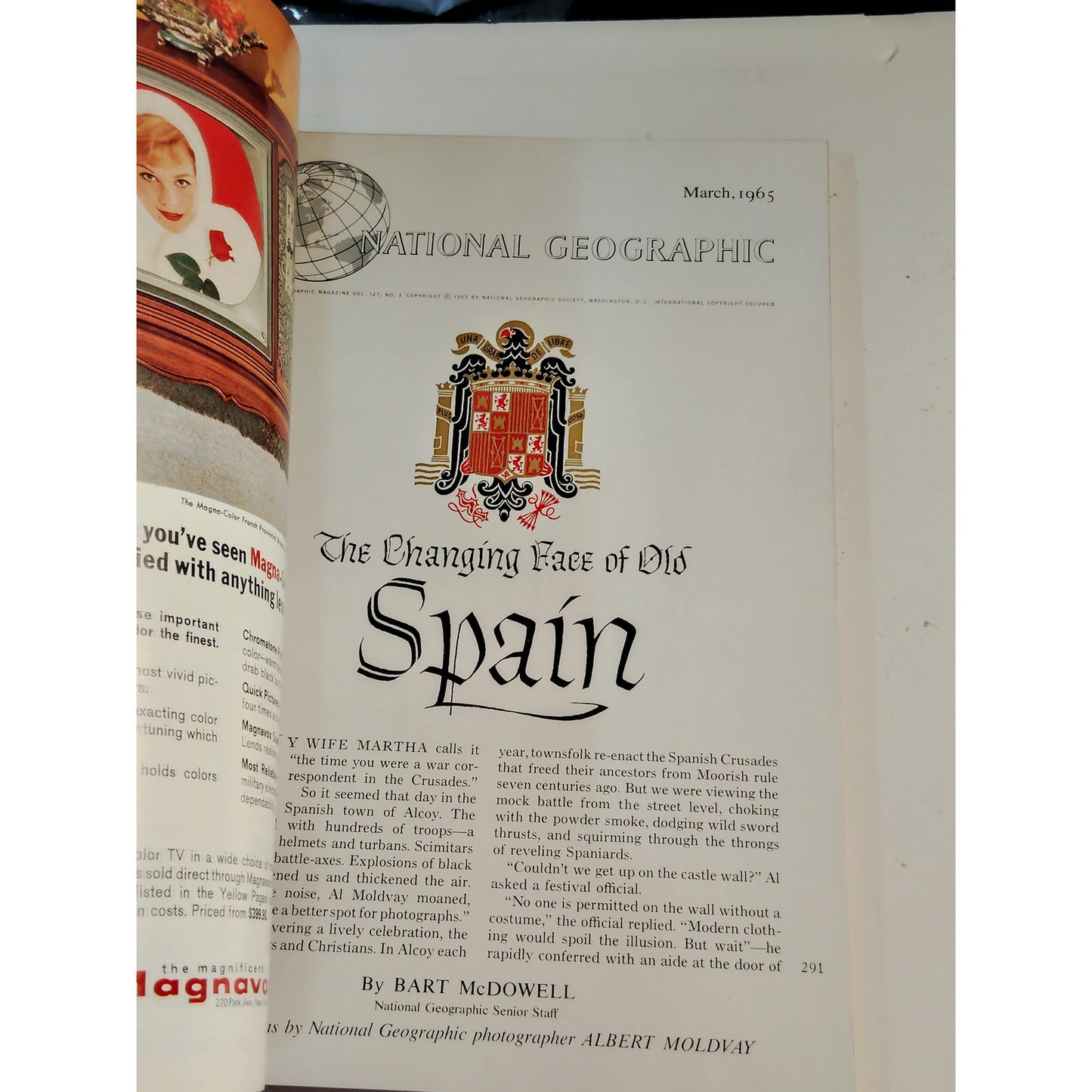 National Geographic Magazine March 1965 Pittsburgh, Spain & Israel, Tree Snails