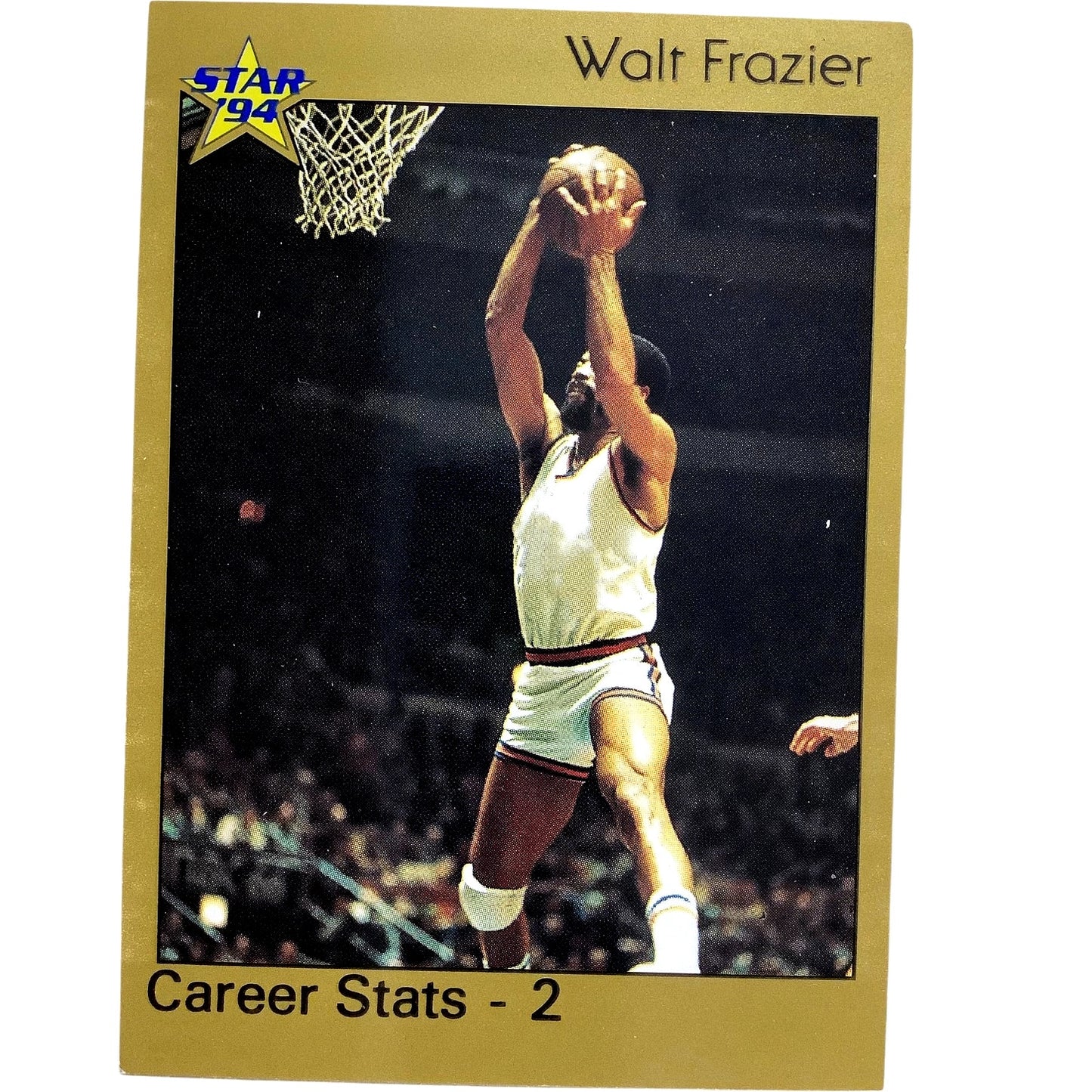Walt Frazier, New York and Cleveland, 1994 Star Int'l Career Stats Card 48, EXC