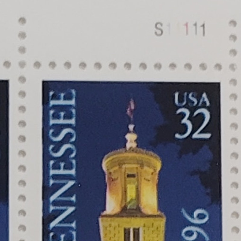 Plate Block of 4 – 1996 USA 32¢ Tennessee Statehood MNH Scott 3067 – Capitol