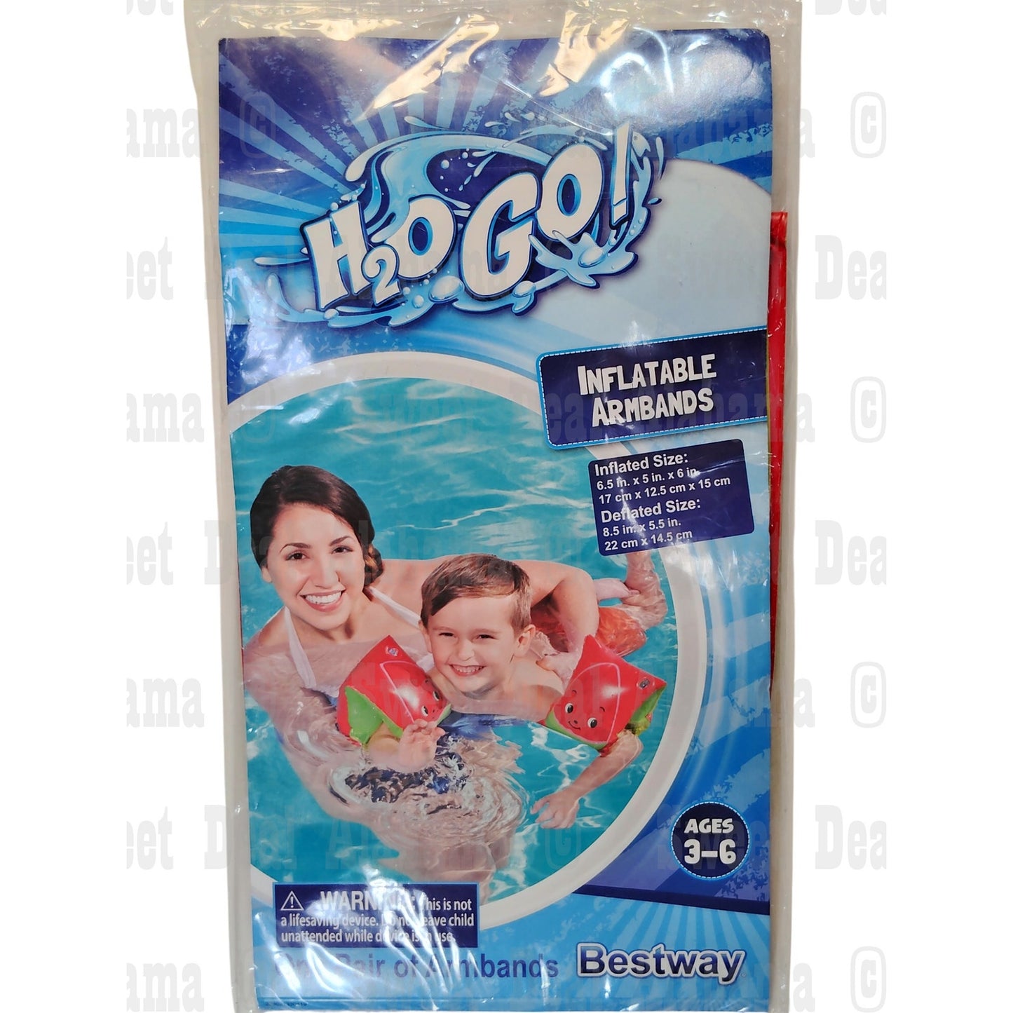 H2O Go! Kids Armbands Floaties, Pineapples, Ages 3-6, 6.5" x 5" x 6" Inflated